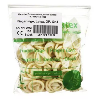 FINGERLING Lateksas OP 4 dydis, 100 vnt