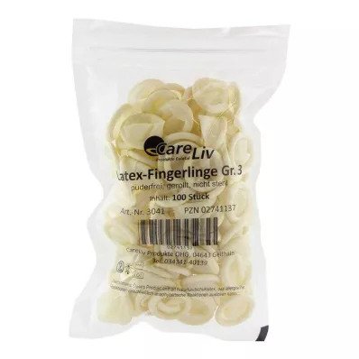 FINGERLING Lateksas OP 3 dydis, 100 vnt FINGERLING Lateksas OP 3 dydis, 100 vnt