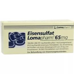 EISENSULFAT Lomapharm 65 mg dengtos tabletės, 50 vnt