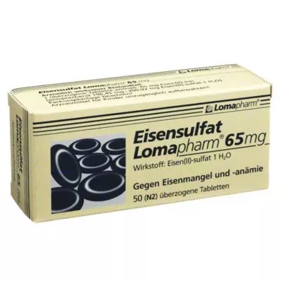 EISENSULFAT Lomapharm 65 mg dengtos tabletės, 50 vnt EISENSULFAT Lomapharm 65 mg dengtos tabletės, 50 vnt
