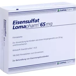 EISENSULFAT Lomapharm 65 mg dengtos tabletės, 100 vnt