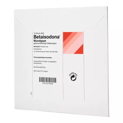 BETAISODONA Žaizdos marlė 10x10 cm, 10 vnt