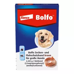 BOLFO Rudos spalvos apsaugos nuo blusų juosta dideliems šunims, 1 vnt