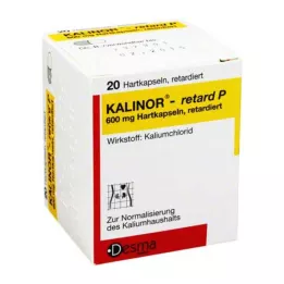 KALINOR retard P 600 mg kietosios kapsulės, 20 vnt