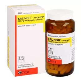 KALINOR retard P 600 mg kietosios kapsulės, 100 vnt