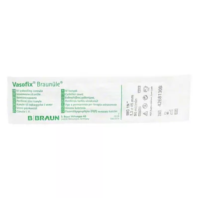 VASOFIX Rudos spalvos adata 18 G 45 mm, žalia, 1 vnt