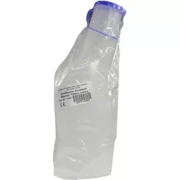 URINFLASCHE Plastikinis 1 l talpos vyriškas dangtelis, pieno spalvos, 1 vnt