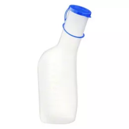 URINFLASCHE Plastikinis 1 l talpos vyriškas dangtelis, pieno spalvos, 1 vnt