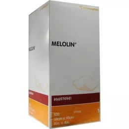 MELOLIN 10x10 cm sterilūs žaizdų tvarsčiai, 100 vnt