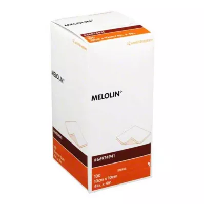 MELOLIN 10x10 cm sterilūs žaizdų tvarsčiai, 100 vnt