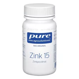 PURE ENCAPSULATIONS Cinkas 15 cinko pikolinato kapsulių, 60 kapsulių