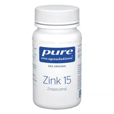 PURE ENCAPSULATIONS Cinkas 15 cinko pikolinato kapsulių, 60 kapsulių