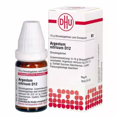 ARGENTUM NITRICUM D 12 rutuliukų, 10 g