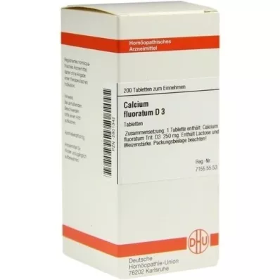 CALCIUM FLUORATUM D 3 tabletės, 200 kapsulių