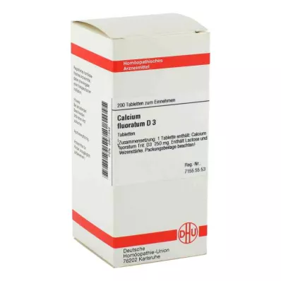 CALCIUM FLUORATUM D 3 tabletės, 200 kapsulių