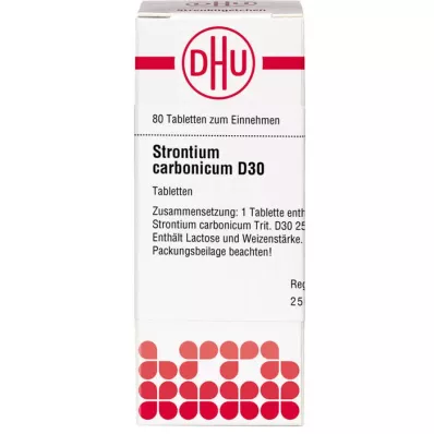 STRONTIUM CARBONICUM D 30 tablečių, 80 kapsulių