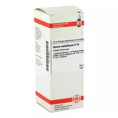 AURUM METALLICUM D 10 skiedinys, 50 ml