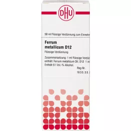 FERRUM METALLICUM D 12 skiedinys, 50 ml