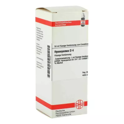 HYOSCYAMUS D 4 skiedinys, 50 ml HYOSCYAMUS D 4 skiedinys, 50 ml