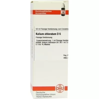 KALIUM CHLORATUM D 6 skiedinys, 50 ml