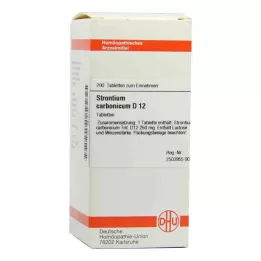 STRONTIUM CARBONICUM D 12 tablečių, 200 kapsulių