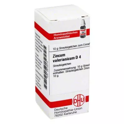 ZINCUM VALERIANICUM D 4 rutuliukai, 10 g