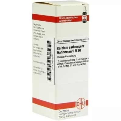 CALCIUM CARBONICUM Hahnemanni D 30 skiedinys, 20 ml