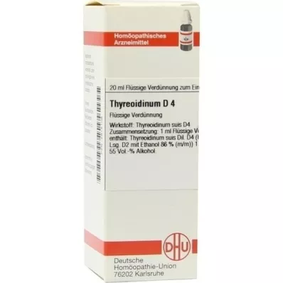 THYREOIDINUM D 4 skiedinys, 20 ml