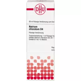 NATRIUM CHLORATUM D 4 skiedinys, 20 ml