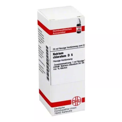 NATRIUM CHLORATUM D 6 skiedinys, 20 ml NATRIUM CHLORATUM D 6 skiedinys, 20 ml