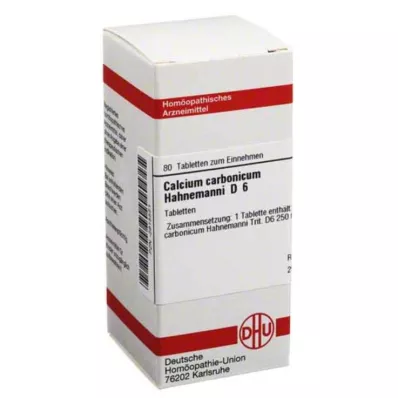 CALCIUM CARBONICUM Hahnemanni D 6 tabletės, 80 vnt