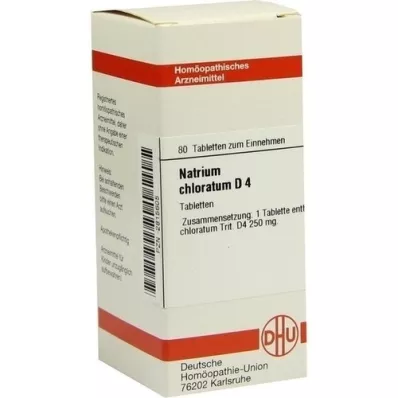 NATRIUM CHLORATUM D 4 tabletės, 80 kapsulių
