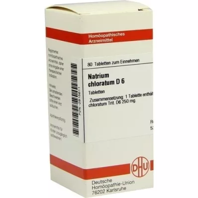 NATRIUM CHLORATUM D 6 tabletės, 80 kapsulių