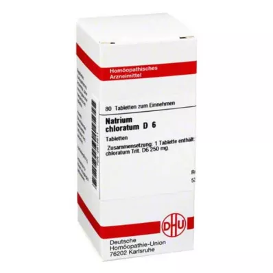 NATRIUM CHLORATUM D 6 tabletės, 80 kapsulių NATRIUM CHLORATUM D 6 tabletės, 80 kapsulių