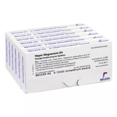 HEPAR MAGNESIUM D 4 ampulės, 48X1 ml