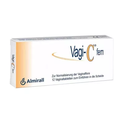 VAGI C Fem vaginalinės tabletės, 12 vnt