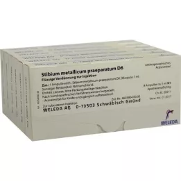 STIBIUM METALLICUM PRAEPARATUM D 6 ampulės, 48X1 ml