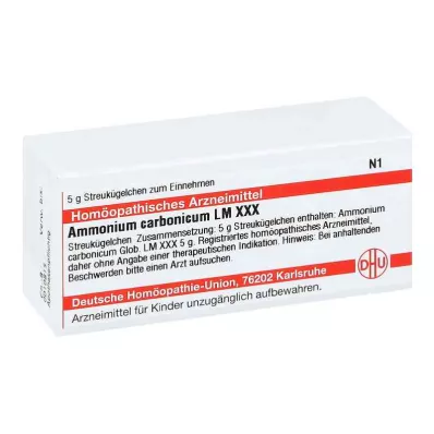 AMMONIUM CARBONICUM LM XXX Rutuliukai, 5 g