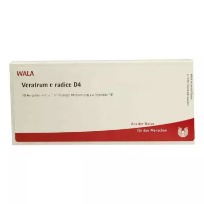 VERATRUM E radice D 4 ampulės, 10X1 ml VERATRUM E radice D 4 ampulės, 10X1 ml
