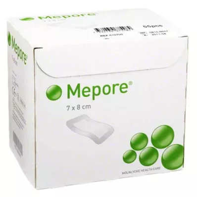 MEPORE Sterilus 7x8 cm žaizdų tvarstis, 55 vnt
