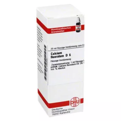 CALCIUM FLUORATUM D 6 skiedinys, 20 ml