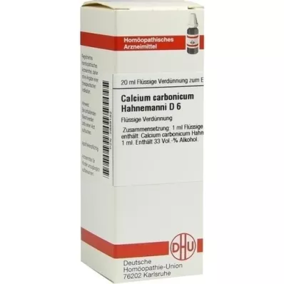 CALCIUM CARBONICUM Hahnemanni D 6 Skiedinys, 20 ml