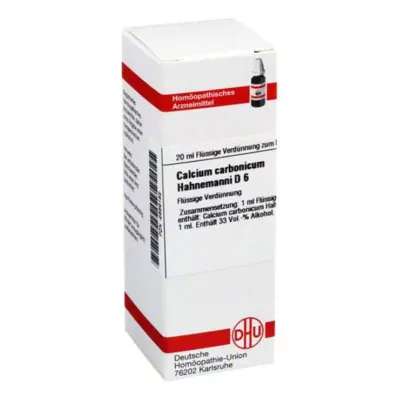 CALCIUM CARBONICUM Hahnemanni D 6 Skiedinys, 20 ml