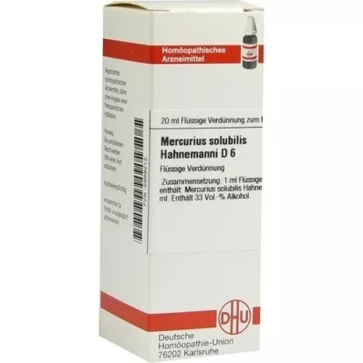 MERCURIUS SOLUBILIS Hahnemanni D 6 Skiedinys, 20 ml