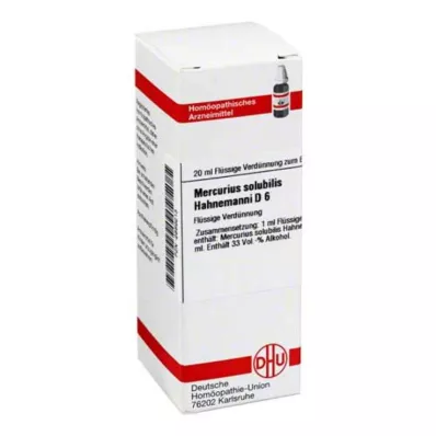 MERCURIUS SOLUBILIS Hahnemanni D 6 Skiedinys, 20 ml