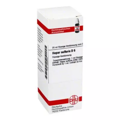 HEPAR SULFURIS D 6 skiedinys, 20 ml
