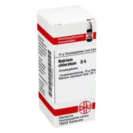 NATRIUM CHLORATUM D 6 rutuliukai, 10 g