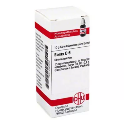 BORAX D 6 rutuliukai, 10 g BORAX D 6 rutuliukai, 10 g