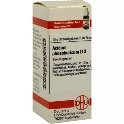 ACIDUM PHOSPHORICUM D 3 rutuliukai, 10 g