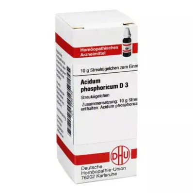ACIDUM PHOSPHORICUM D 3 rutuliukai, 10 g ACIDUM PHOSPHORICUM D 3 rutuliukai, 10 g